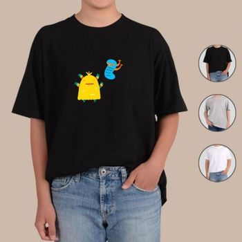 남자 반팔 티셔츠 노랑색 가족티 친구들 반팔티 이뻐용 하늘색