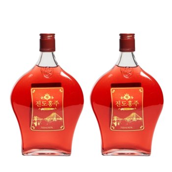 [오늘출발] 진도홍주 루비콘 40도 700ml 2병세트 아리랑 지초주 (케이스, 쇼핑백 포함)