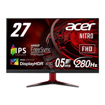 [해외] 에이서 니트로 게이밍 모니터 27인치 IPS FHD 0.5ms 240Hz HDMI DisplayPort VG27