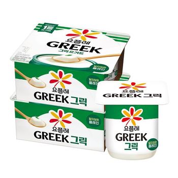 요플레 그릭요거트 달지않은 플레인 80g 8입  4입번들x2개 _P353346106