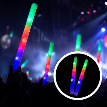 스펀지 야광봉 LED 응원봉 콘서트 파티 클럽 축제 공연 응원 도구 라이트 스틱 형광봉