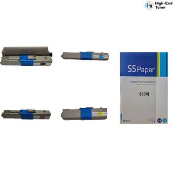 DDA 재생토너 오키 C332dn 대용량4색+복사용지 500매