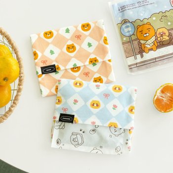 카카오프렌즈 핫팩주머니 춘식이 라이언 파우치 손난로커버 보관가방 다용도 생리대 코듀로이