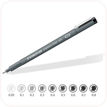 고품질 스테들러 피그먼트 라이너펜 0.2mm 흑색 1개 (WFFGOI8)