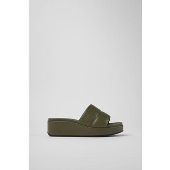 [해외] 캠퍼 그린 가죽 플랫폼 샌들 Misia / K201507-003 GREEN