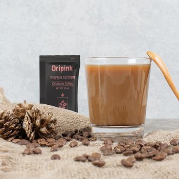 디카페인 25T(봉) x 2봉 더치커피(콜드브루)원액 카페인 99.9% 제거 시나몬 오렌지