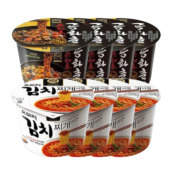 오모리 김치찌개 150g 4개 + 공화춘 짜장 160g 4개 총8개