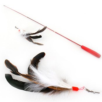 [오늘출발]펫모닝 킹펫 플라잉 캣 털낚시대 CT 902 고양이장난감