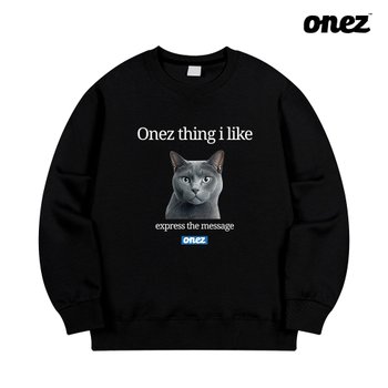[ONEZ] 원즈 OZ 기모 맨투맨 RUSSIAN BLUE (OZ173) 블랙
