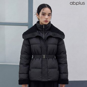 Ab.f.z 부클 카라 벨티드 숏 패딩 점퍼 LSA1MU37A 335750