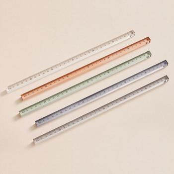 롭다 아크릴스틱자 30cm Violet Fog 모나미