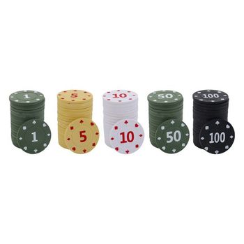 카지노칩 5색 포커침 홀덤침 라스베가스 100p B1109