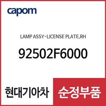 램프-라이센스 플레이트,우측 (92502F6000) 아반떼, 아반떼 하이브리드, 캐스퍼, 아반떼N, 벨로스터N, LF쏘나타, 더뉴 니로 전기차, 쏘나타 DN8, LF쏘나타 하이브리드, K5, 아반떼AD, 올뉴 K7, i30, 니로 하이브리드, 그랜저IG, 쏘나타 DN8