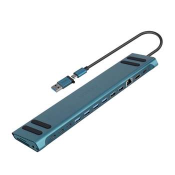 노트북 867CAC42 멀티 허브 SSD RJ45 AUX C타입 A타입 데이터 저장 전송 화면 확장 복제 4K UHD