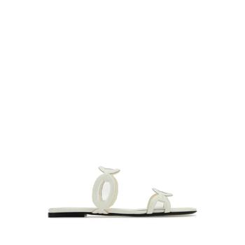 VALENTINO GARAVANI 아이보리 PVC Valentino Garavani 체인 1967 슬리퍼 2W2S0GK2LMY V