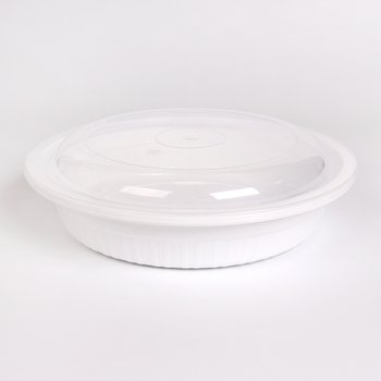 [TY] 갈비찜 해물찜 배달 포장 280파이 사출 원형 찜 용기+뚜껑 (중) 100세트