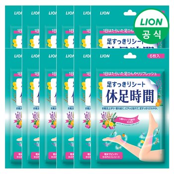 휴족시간 시원한 발마사지 쿨링시트 6매입 x 12개