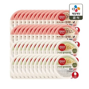 햇반 잡곡밥 210g x24개+발아현미밥 210g x24개