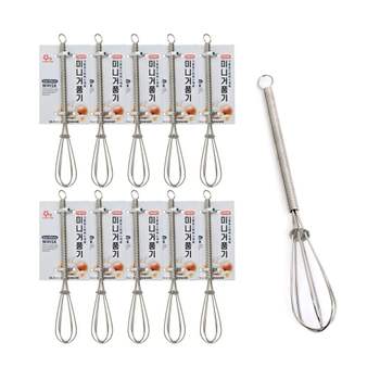 미니 스텐 거품기 10개입 24mm 180mm 주방 도구 세트