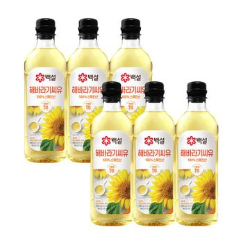 [CJ]백설 해바라기씨유 900ml x6개[34977501]