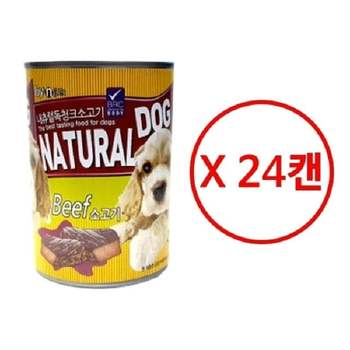 내츄럴독 MQ91SM16 청크캔 소고기 400gx24캔