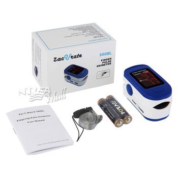 ZACURATE [해외] 산소포화도측정 500BL 휴대용 건전지 사용 ZACURATE FINGERTIP PULSE OXIMETER BLOOD OXYGEN SATURATION MONITOR WITH BATTERIES