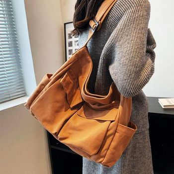 brown OT92FX61 크로스백 캔버스 데일리 가방 여행용 여행용크로스백 여성크로스백