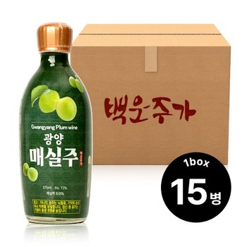 백운주가 광양 매실주 13도 375ml 기타주류 15병(1박스)