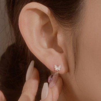 더블유비엘 925실버 바네사 원터치 링 귀걸이
