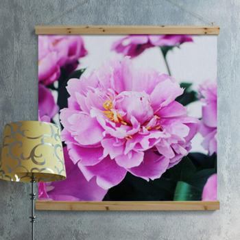 아트박스/꾸밈 ps363-우드스크롤_90CmX90Cm-부를부르는풍수작약꽃