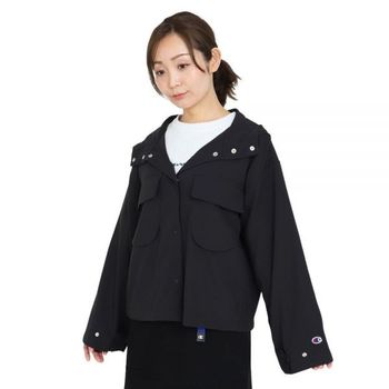 챔피온 헤리티지 우먼 フ?ド付き 아우터 크로스 쇼트 재킷 CW-X601 090 -블랙 CW-X601 467268