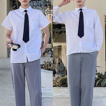 졸업사진 화이트 반팔or긴팔 드라마 교복 와이