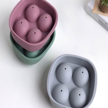 대형 실리콘 얼음틀 4구 조리 용품 다용도 얼음 제조기 위스키용 냉동 틀 3색 아이스볼