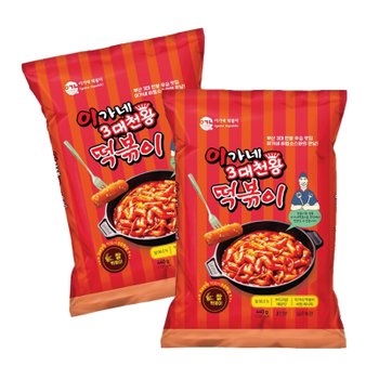 송학식품 이가네 3대천왕 떡볶이 440g 4개