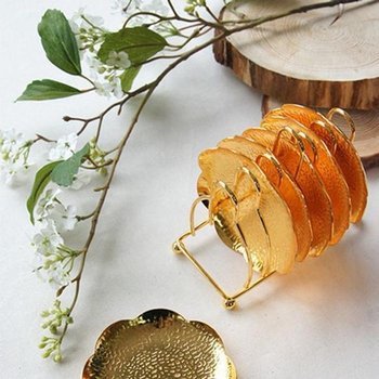 [JH930Q10_52C5]컵받침 포인트를 준 플라워 7P세트 (30611945A)