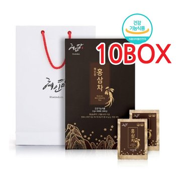 [혜인담] 홍삼차 3g*100포(쇼핑백증정) 10BOX