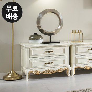 라빈 엔틱 협탁 침대 테이블 거실 침대옆 쇼파 거실 협탁 원목 침실 서랍장 미니 650