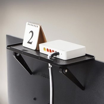 모니터거치대 중 고급형 공유기받침대수납 선반트레이