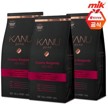 카누 원두 커피 크리미버건디 200g x 3개