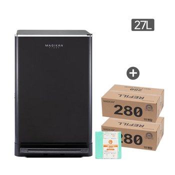 매직캔 휴지통 쓰레기통 크롬히포 271L 재규어 (추가 280R10B+280R10B)