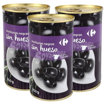 [해외] Carrefour 까르푸 블랙올리브 카세레나스 피티드 150g 3팩