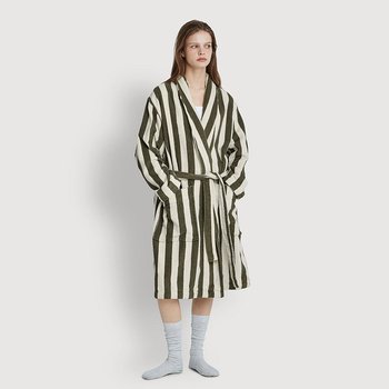 스트라이프 테리 가운_카키 J625902000248