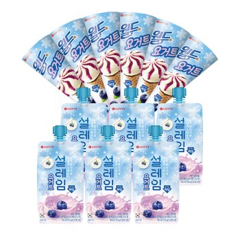 요거트 저당 월드콘x6+설레임x6