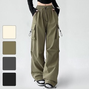 고품질 레이디스 오버핏 코드 모던조거 고무줄 통바지 (WFJTDSD)