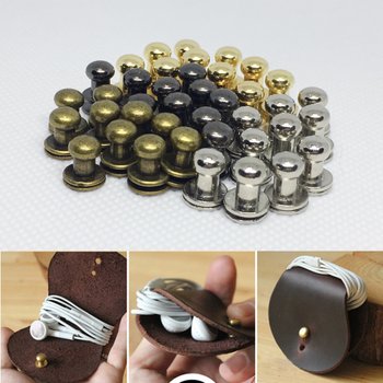 리벳 가죽공예 가죽 공예 가방 나사 부자재 DIY 양면 리벳못 평면