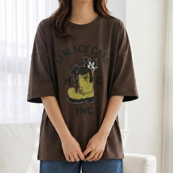 아이우먼 블랙캣츠라운드티셔츠 SMX970M605 빅사이즈 (51566053)
