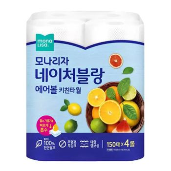 모나리자 네이처블랑 에어볼 키친타월 150매 x4롤_P419593259