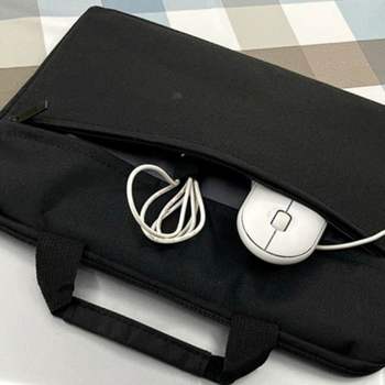 노트북 가방 13인치 기본형 블랙 지퍼형 보호 케이스 학생 슬리브 휴대용 포켓 마우스 소지품