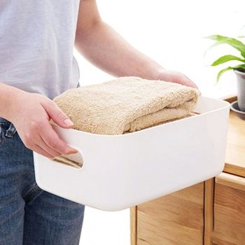 고품질 플라스틱 보관용기 화이트 대형 박스 정리함 정리 주방정리함 플라스틱정리함 (WFI0IIF)