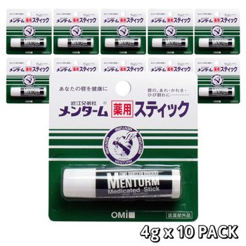 [해외] 일본 Omi Menturm 오미 멘텀 메디컬 립밤 멘솔 4g 10개입